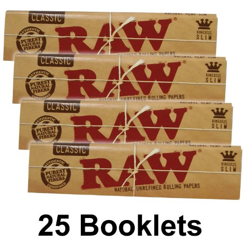 25x RAW Classic KingSize Slim ungebleichte Papers (25 Booklets)