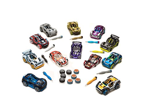 Modarri-The Ultimate Toy Car; Constructive, Mix N Match, Indoor/outdoor Performance Wheel Pack Orange and Silver