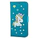 Produktbild Samsung Galaxy S8 Plus S8+ Hülle, Chreey (Unicorn) Niedlich [Regenbogen Einhorn] Glitzer Handyhülle Premium PU Leder Tasche Flip Wallet Cover mit Standfunktion Kartenfach Schutzhülle [Blau]