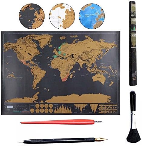Scratch off World Map Osup Personalised World Map Adventure Scratch World Map Travel Gift Scratch off Places You've Travelled