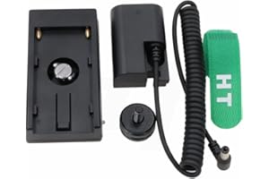 HANGTON CONNECT NP-F970 Platte zu LP-E6 Dummy-Akku für Canon R5 R6 5D3 70D 7D Mark II, Blackmagic Video Assist BMPCC 6K 4K, SmallHD Monitor