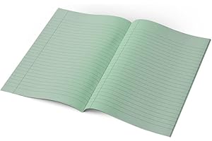 THE DYSLEXIA SHOP Green A4 Lined Paper Exercise Books – 48-Pages 10mm Note Books A4 Lined for Visual Stress Aid – Dyslexia Tinted Paper Ideal for Classroom, Office