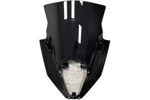 INXKED Wind Shield For Kawasaki For Ninja For 650 For ER6F 2020 2021 2022 2023 Motorcycle Windscreen Windshield Double Bubble Wind Air Deflector Wind Deflector (Color : Black)