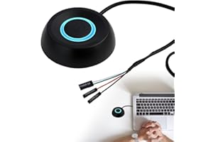 EuAcesry Botón de Alimentación para Pc Extensión, 1.8 M Botones Encendido pc, Botón de Encendido Externo para Desktop Computer Power con Luz Led Cable De Extensión