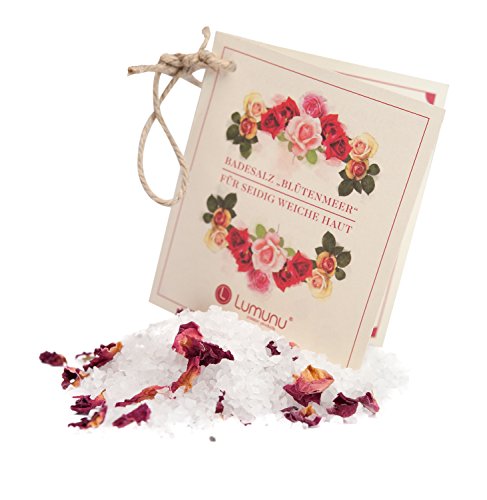 Deluxe Natur Badesalz Rosen Blütenmeer, feinstes mineralisches Steinsalz für seidig weiche Haut (700g) - 7