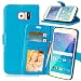 Produktbild Nancen Samsung Galaxy S6 / G9200 (5,1 Zoll) Lederhülle Neu Style Acht Farbe Weich PU Flip Case Ledertasche / Schutz Etui, Einfach Vintage Kollektion Karten Slot Foto Wallet Hülle Handy Tasche Zubehör