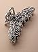 Silver Vintage Crystal Metal Hair Clamp IN5263