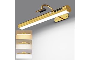 Yinglap Lamparas pared sin cable con sensor movimiento, 4000mAh recargable aplique a pilas sin electricidad, luz cuadros inalambrico con mando, luces LED bateria para espejo baño, cuadro, interior