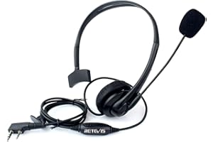 Retevis Walkie Talkie Auricolare, 2 Pin Auricolare,Cuffie Walkie-Talkie,Compatibile con Radio Bidirezionale RT24 RT622 RT27 RT618 Baofeng UV-5R BF-888S eSynic Kenwood HYT (1 PZ)