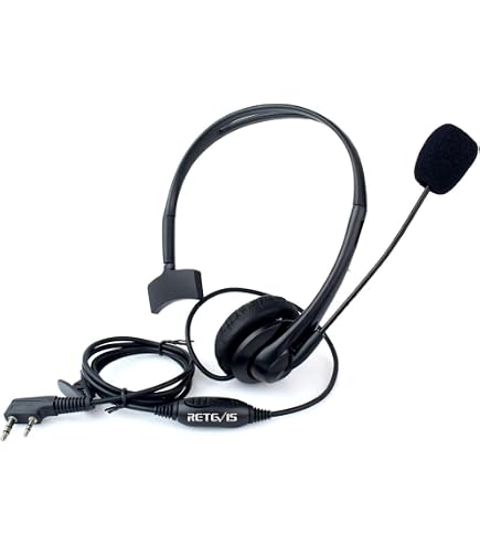 Casque Talkie-walkie Antibruit Retevis - Compatible Motorola 2 Broches - Micro Réglable 260°