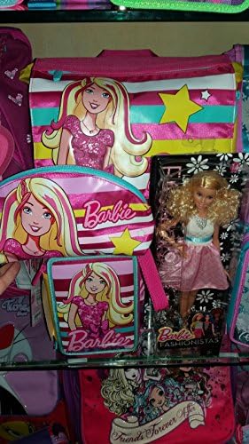 Seven Barbie Backpack Can Double in Width, Extendable, 28 Litres, Polyester, Colour Changing + Pencil Case with 3 Zips, Polyester, Colour Changing + Barbie Fashionistas