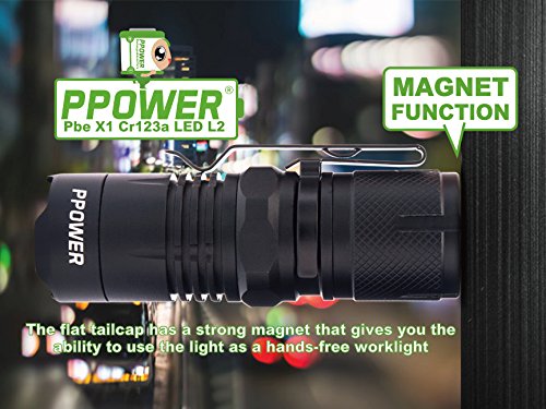 PPOWER Pbe X1 Cr123a LED Cree Xm-l2 600 Lumen Mini Taschenlampe P-Power - 5