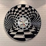 2. Material del reloj de pared: nuestro reloj de pared está hecho de movimiento de cuarzo y el exterior está hecho de disco de vinilo, por lo que puede tener algunos rasguños en la superficie.
