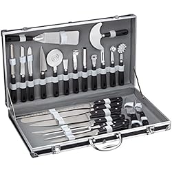 Pradel Excellence - 31123 - Valise Cuisinier 22 Pièces - 15 Ustensiles et 7 Couteaux de Cuisine