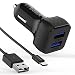 Produktbild iXboost iX-1S Speed Charge 4.8A Dual Mini Handy Auto-Ladegerät Kfz Zigarettenanzünder Adapter + Lightning Ladekabel für iPhone 7 im Set