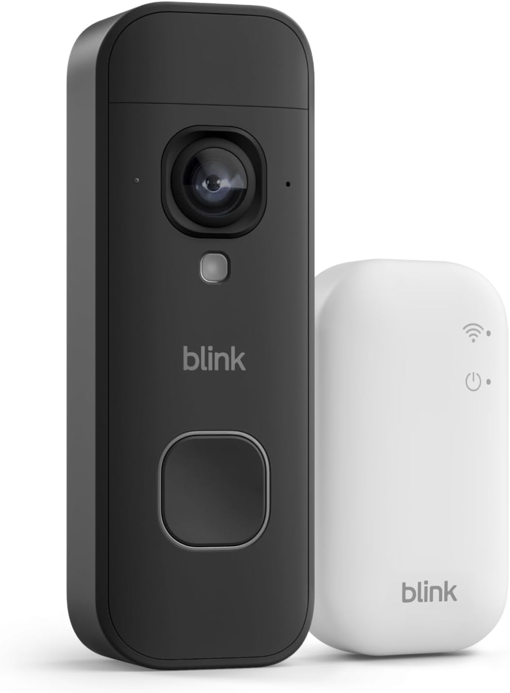Blink Sonnette vidéo 2K+ sans fil (nouvelle génération) | Plan moyen | Audio amélioré | IP65 | Piles longue durée | Configuration facile | Module de synchronisation de base inclus - Système (Noir)