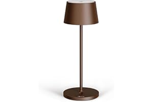 Madrigal Stilosa XL Lampada da Tavolo Senza Fili - Abat Jour Led Ricaricabile Scrivania e Comodino di Design - Lume Touch USB C - Luce Wireless Salotto - Dimmerabile - Lampade Ristorante - Bronzo