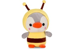 VEghee Penguin di peluche, Giocattolo di peluche da 25cm, Peluche Penguin, Peluche Penguin Cuscino imbottito, Regalo giocattolo di peluche animale per bambini, ragazze, ragazzi, peluche（Yellow）