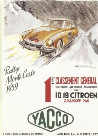 FRENCH VINTAGE METAL SIGN 20x15cm RETRO AD ID 19 CITROEN MONTE CARLO RALLYE