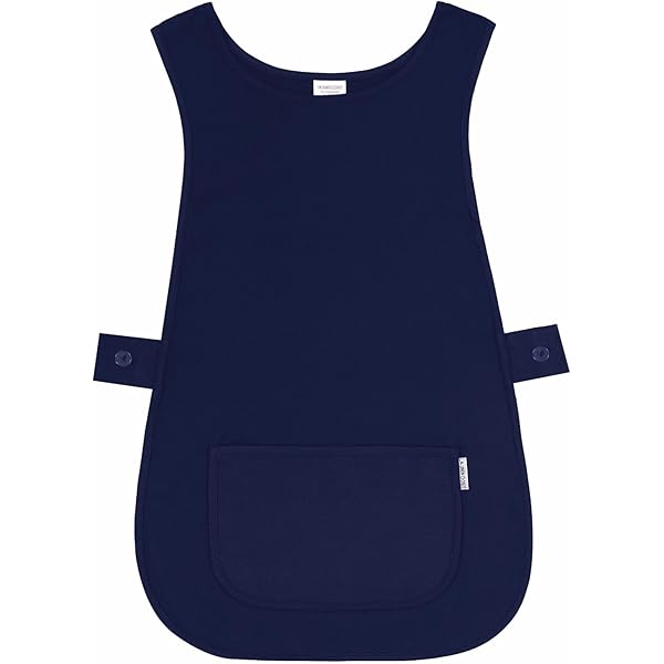 FAIRY BOUTIQUE Ladies Sleeveless Plain Pocket Apron Womens Cleaning Vest Top Catering Work Wear Tabard (Black Small