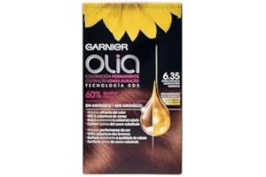 Garnier Olia Coloración Permanente sin Amoniaco, con Aceites Florales de Origen Natural, Color Tono 6.35 Rubio Caramelo, 1 Unidad (Paquete de 1)