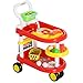 Produktbild HOMCOM Kinder Supermarkt Warenkorb Kassierer Trolly Rollenspiel Spielzeug PP 47x30x55cm