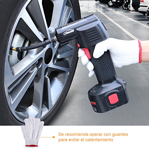 Oasser Inflador Eléctrico Portátil Bomba de Aire (o de litio) número significativo de recargable de AC / DC universal 23Litres / Min