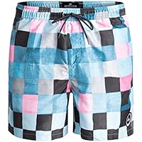 Quiksilver Resin Check 15" Bañador, Hombre, Atomic Blue, XL