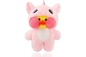 MAGIC SELECT Pato Kawaii de Peluche Amarillo Lalafanfan con Disfraces de Animales. Pato Café Mimi Juguete de Peluche con Capucha. Regalo para Niños y Niñas.