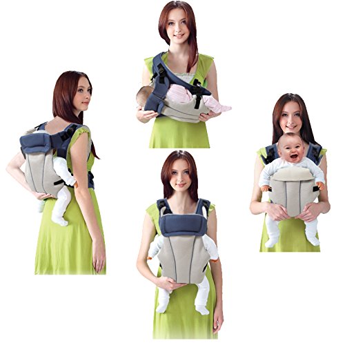 Baby-Träger vorne und hinten verstellbar 4 Positionen Träger-Rucksack weich strukturiert Ergonomisch für Neugeborene, Kleinkinder & Kleinkinder von GOMNEAR - 2