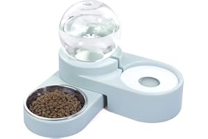 NIANWUDU 1.8L Cat water fountain, automatic dog water dispenser, dog feeder, pet feeder dispenser, cat water feeder, pet drinking fountain (Ocean Blue)