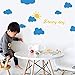 Produktbild Cartoon Wolken Wandaufkleber 22 PC/Satz 5 verschiedene Größen Kinderzimmer Vinylaufkleber Schlafzimmer Dekorwandaufkleber für Kinderzimmer 2019 blau