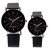 Gosear 1 paar Männer Frauen Lässige Geschäft Armbanduhr für Liebhaber mit PU-Leder-Band