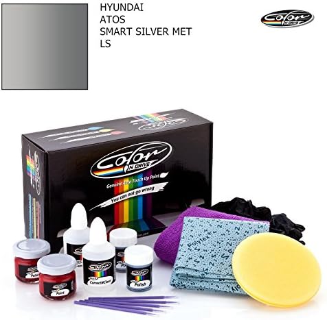 HYUNDAI ATOS / SMART SILVER MET - LS / COLOR N DRIVE TOUCH UP PAINT SYSTEM FOR PAINT CHIPS AND SCRATCHES / PRO PACK
