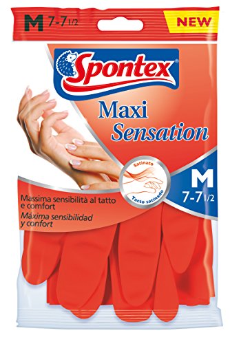 Spontex Extra Sensibilidad Guantes Satinados, Talla M - 2 Guantes
