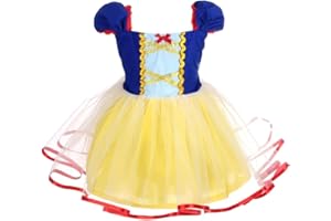Lito Angels Petite Fille Princesse Blanche Neige Cendrillon Ariel Raiponce Costume Déguisement Robe Anniversaire Noël Fête Carnaval Cosplay Habillée