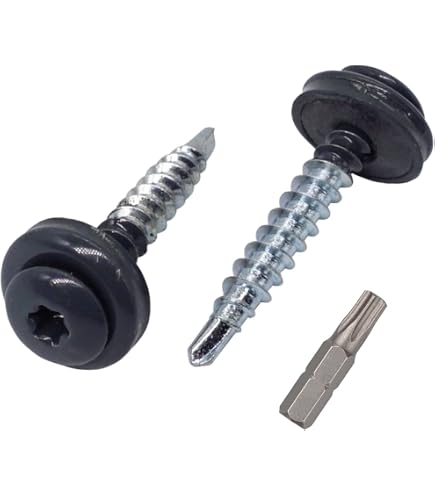 Set Viti TEK Testa Esagonale Viti Per Tetti E Rivestimenti Belle Vous Set Da 200 Viti Acciaio Inox Viti Autoperforanti TEK N. 8 - Kit Viti Esagonali Viti Tek 5.5x32mm Kit Viti
