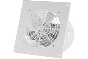 EUROPLAST Ø 200mm / 8 inch Duct Fan - Industrial Ducting Extractor - Wall Ceiling Ventilator - Metal - White