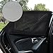 Produktbild ele ELEOPTION Auto Sonnenschutz 2 Paar 4 Stücke Seitenscheibe Universal Autofenster Sonnenschutz Exzellente Abdeckung schwarz Gaze-Netz-Sonnenschutz UV-Schutz perfekt für Fahrer Kinder und Baby (2)