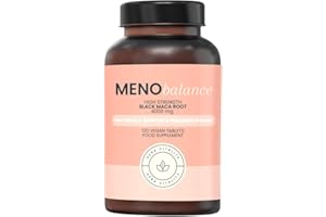 MACA Root 4000mg 10:1 High Strength, 120 Capsules, 4 Months Supply, Women Hormone Balance, Energiser, Mood Support, Peri Menopause Black Macaroot Hera Vitality