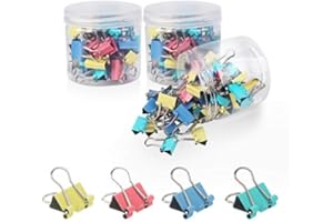 DADABIG 180pcs Pinzas Clips de 15mm Clips de Papel Oficina Pinzas Oficina Colores Metal Clips Oficina Pequeños en Colores Variados Para Oficina, Hogar, Manualidades, Fotos (4 colores)