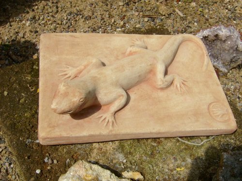 Geko,Eidechse,Wanddeko,Terrakotta - 5