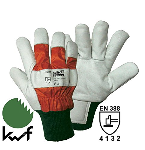 Worky 1603 Wiesel - FORST Forstschutzhandschuh Gr.10 Obermaterial: Rindnarbenleder und Polyamidgewe