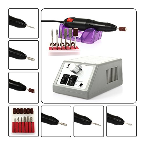 SymbolLife Professional Salon Electric Nail Drill Manicure Pedicure File Acrylic Kit Set Bits Gel Polish Nail Art