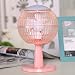 Produktbild Mini Ventilator Tischventilator USB Fan,LED Tischlampe,Bluetooth Musik,1800mAh Wiederaufladbare Batterie,für Arbeit Home Outdoor Office Reisen Camping, pink