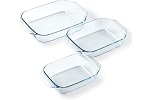 Set 3 pirofile da forno - PYREX - Vetro - Rettangolari - Irresistibili - 20-25-28 cm