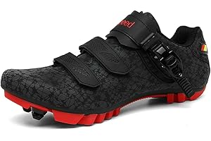 YOUNGTIE Scarpe da Ciclismo MTB da Uomo Donna Scarpe da Bici Montagna Luminose Compatibili con Tacchette da Corsa SPD