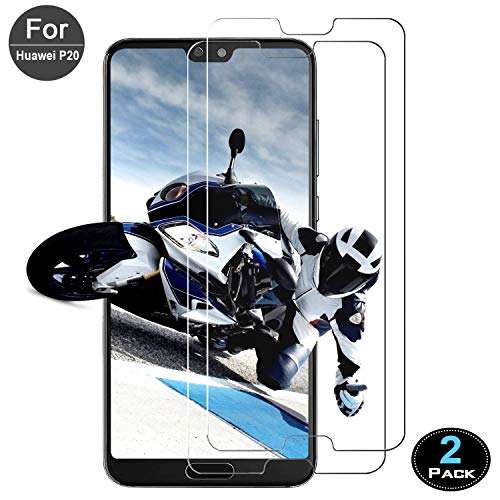 Preisvergleich Produktbild ONSON Huawei P20 Panzerglas Schutzfolie, [2 Stück] Displayschutzfolie für Huawei P20 Panzerfolie Displayschutz Gehärtetem Glass 9H Härtegrad, Anti-Kratzen, Einfaches Anbringen