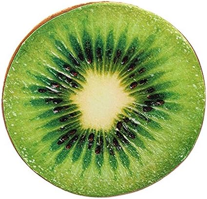 Alxcio Multiuse 3D Fruit Slices Pattern Pet Sleeping Bed Mat Cushion for Cats and Dogs, Office Chair Back Cushion Sofa Throw Pillow for Man, Medium Size, Kiwi