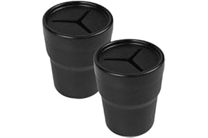 LIUMMRCY Car Trash Can Small Mini Trash Cup With Lid Portable Vehicle Garbage Can Black 2PCS Car Trash Can, Car Trash Cup, Portable Vehicle Garbage Can, Car Trash Can With Lid, Auto Small Mini Trash